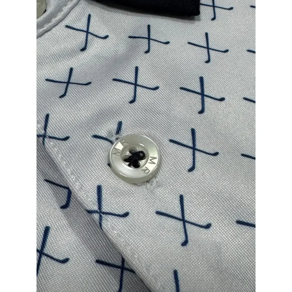 Michel Rouen Performance Polo Size 2Xl White Golf Club Print